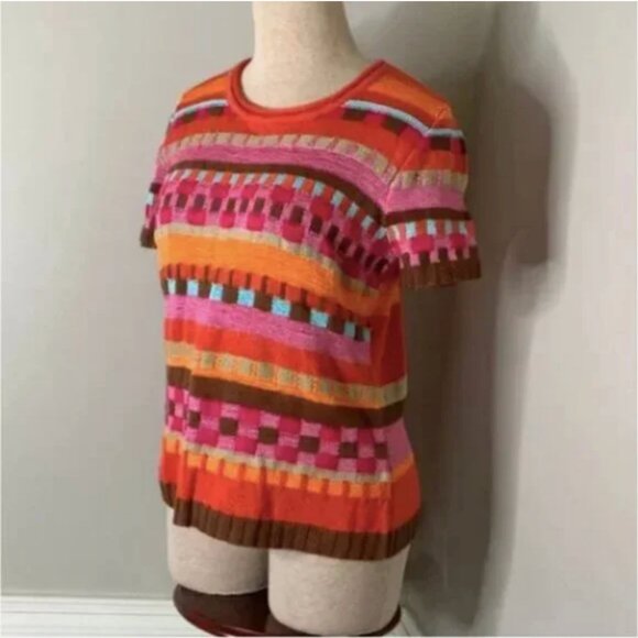 Crazy Horse Collection Striped Crew Neck Sweater Size Medium NWT - Picture 4 of 6